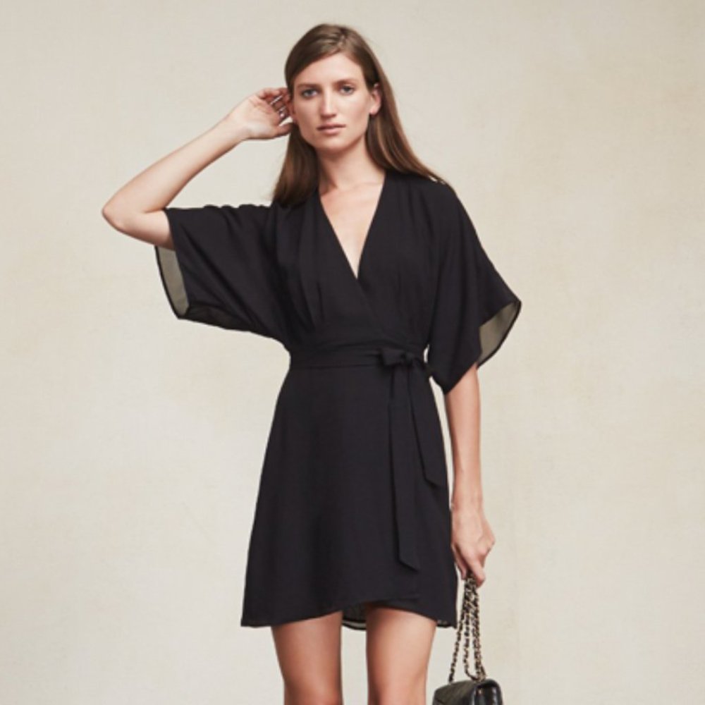 Reformation Tahara Dress in Black
